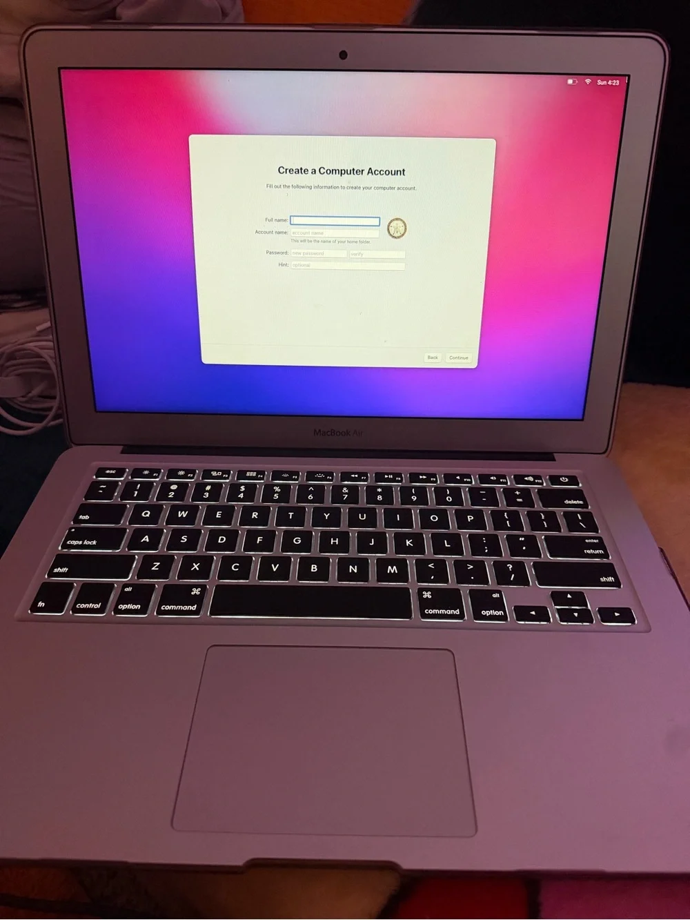 Silver restored Apple macbook air 2017 13”